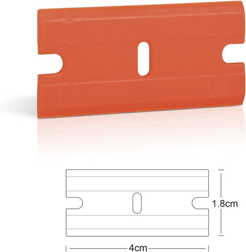 100 EHDIS Plastic Razor Blades PCS Double Edged Blade for Safety Glass Scraper and Plastic Razor Scraper Tool to Remove