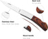 Pocket Knife, EDC Folding Knife with 3in Stainless Steel Blade and Wood Handle