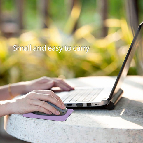Small Rectangular Mouse Pad, Portable Waterproof Mini Mouse Pad with Non-Slip Glue Base, Purple 5X6 inches