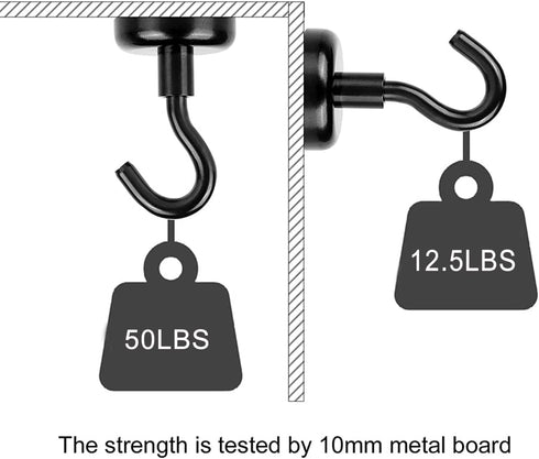 Magnetic Hooks for Refrigerator - Cruise Ship Accessories, 50LBS Super Magnets with Neodymium Rare Earth