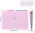 SKYDUE Expanding File Folder - 5 Pockets Cute Accordion Organizer, Letter Size Filing Folder, Portable Paper Receipt