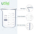 Utile 600ml Beaker Set, 10pcs of 20.3oz Thickening Grass Beakers, Borosilicate Glass with Printed Graduation