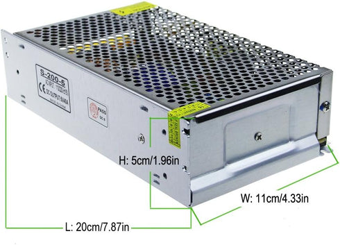 5V 40A 200W 110V/220V 5 40 2 WS2812B WS2811 ALITOVE DC Power Supply Power Adapter AC to DC Volt Amp Converter Low