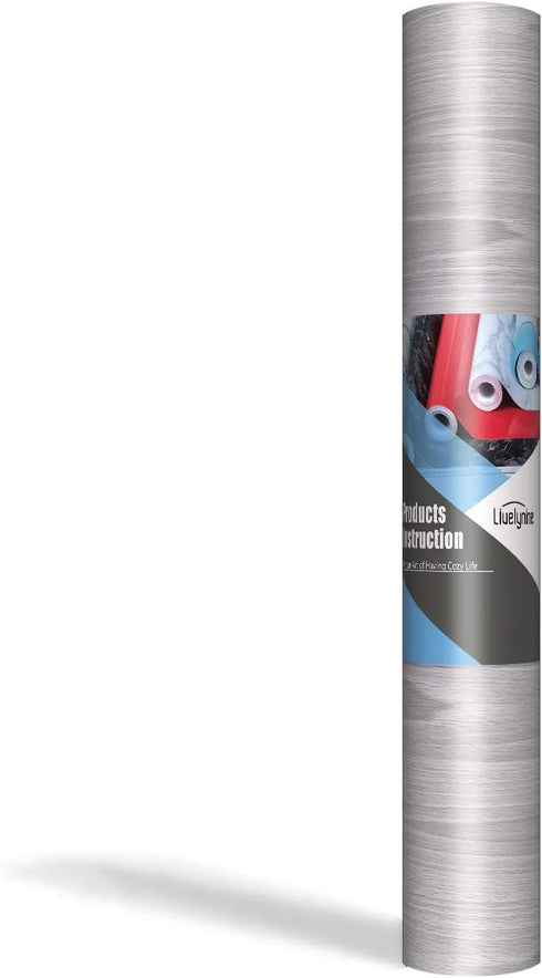 Livelynine Grey Wood Contact Paper, Peel and Stick Wallpaper for Kitchen, Classroom, and Countertops
