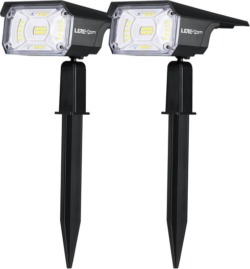 LEREKAM Solar Spot Lights, IP65 Waterproof 40 LEDs Landscape Spotlights,USB & Solar