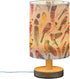 ALAZA Bedside Table Lamp for Bedroom Colorful Bird Nightstand LED Light Lamps with USB Port Linen Fabric Shade Table