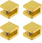 KUMGROT 0.87" Inch Shelf Square Clips, Gold Pure Copper U Bracket Brass,