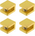 KUMGROT 0.87" Inch Shelf Square Clips, Gold Pure Copper U Bracket Brass,