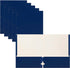 Better Office Products Two Pocket Portfolio Folders, 50-Pack, Blue, Letter Size Paper Folders