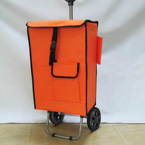 2-Piece Heavy-Duty Rubber Wheels for Shopping Carts - Shock Absorbing Casters