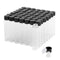 50PCS 7ml Clear Glass Vials with Screw Caps and Plastic Stoppers, Leak-Proof Small Liquid Sample Vial