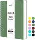 RETTACY B5 Spiral Notebook, 300 Pages, College Ruled, 100 GSM Premium Paper, Dark Green for School and Work