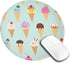 JaoXer 8-Inch Ice Cream Cones Round Mouse Pad - Your Desk Companion for Office, Desktop, Laptop, Personal Computers