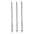 3pcs Nylon Bore Brush, 8mm Dia Cleaning Wire Brush with Handle, 1/4 Inch Hex Shank for Tubes and Bearings