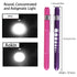 Aokin Pen Light with Pupil Gauge, Reusable LED Penlight Medical for Doctor Nurse Diagnostic etc, White Light, Rose