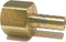 3/8" Hose ID to 1/2" Female NPT FNPT Straight Brass Fitting for Fuel/AIR/Water/Oil/Gas/WOG (Qty 01)