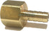 3/8" Hose ID to 1/2" Female NPT FNPT Straight Brass Fitting for Fuel/AIR/Water/Oil/Gas/WOG (Qty 01)