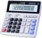 Large Desk Calculator with 12 Digit Display, Dual Power Basic Desktop Calculator for Office, Home, School (Grey).
