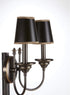 4 Inch Upgradelights Black Parchment with Gold Trim and Gold Interior Clip On Chandelier Shade