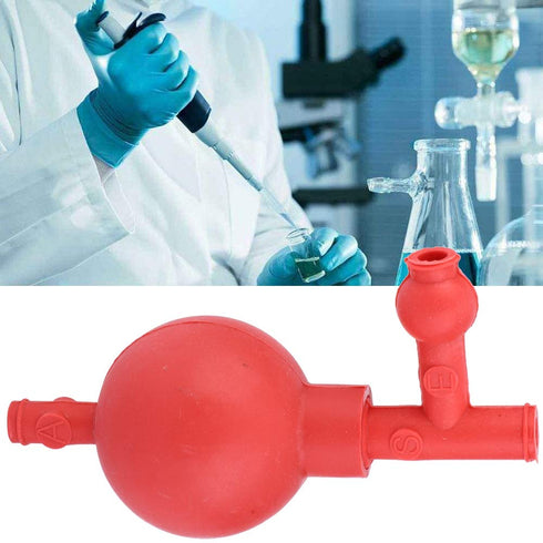 2pcs Rubber Pipette Filler with Three Valve Safety Rubber Pipets for Lab Pipette Filler Tool