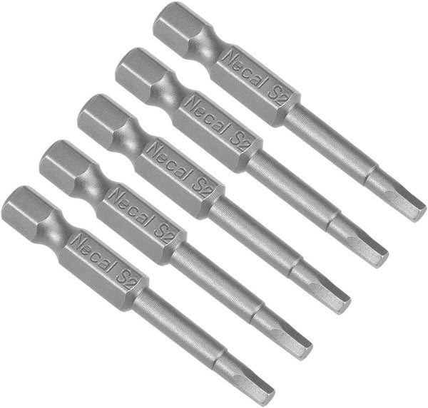 uxcell 5 Pcs H3 Magnetic Hex Head Screwdriver Bits, 1/4 Inch Hex Shank, 2-inch Length S2 Power Tools