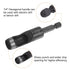 Leather Hole Punch Tool 12mm, 45# Steel Electric Hollow Punch Set with 5.5" Half-Round File for Leathercraft DIY