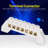 Hilitand 10pcs Terminal Blocks, 7 Hole Bridge Design Electrical Distribution Wire Screw Brass Connectors
