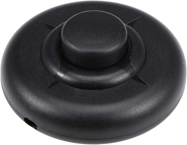 uxcell Inline Foot Pedal Push Button Switch, Round Lamp Lights Foot Control ON/Off Latching Footswitch