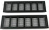 Geesatis 2 Pcs Black Louvered Ventilation Grille Air Vent for Cabinet Shoe Cabinet Hardware, 9.8 x 3.1 inch