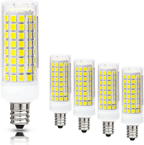 10W E12 LED Corn Light Bulb, 4 Pack, Dimmable 100 Watt Equivalent, 1000LM 6000K Decorative Candle E12 Base for Home