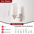 2 Pack Indoor Wall Sconces, Bath Vanity Light Fixtures Wall Mounted Lighting with White Frosted Glass Shade, White