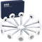 XiKe 12 Pack White 2" Nylon Garage Door Roller with 4" Stem, Quiet and Durable for High Load