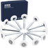 XiKe 12 Pack White 2" Nylon Garage Door Roller with 4" Stem, Quiet and Durable for High Load