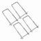 4 Sets 304 Stainless Steel Square U-Bolts, 1.57" Inner Width, 3.94" Length with Nuts