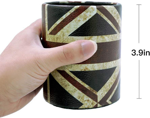 DreamsEden Vintage Pen Pencil Holder - Retro Pattern Desk Organizer for Home Office Bedroom (Union Jack Flag Round)