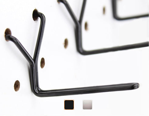 Steel Pegboard Hooks 100-Pack, 2" L Hook, Black - Fits Any Peg Board for Organizing Tools and Accessories