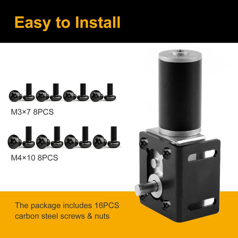 370 Mounting Bracket for DC Worm Gear Motor, Durable Single-Side Holder, 2Pcs, Compatible with 32GZ370/40GZ495