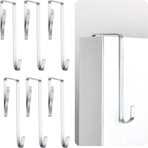Norme 6 Pieces High Strength Cubicle Coat Hook, Whiteboard Hanger, Suitable for Doors 1.17 to 1.87 Inch Thick