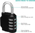 ZHEGE Combination Lock 2 Pack, 4 Digit Padlock for Outdoor, School, Gym Use (Red and Black)