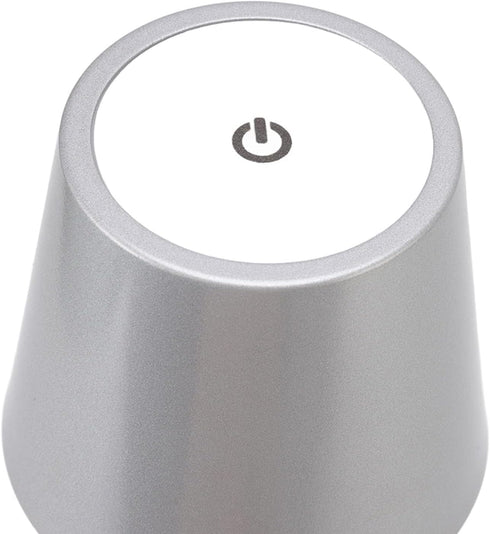 Dimmable TOPINCN, High Brightness LED Touch Modern Simple, Rechargeable Cordless for Restaurant Bar (Silver)