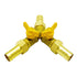 Brass 3 Way Shut-Off Valve - 5/16" Hose Barb Y Shaped Ball Valve for Water/Fuel/Air