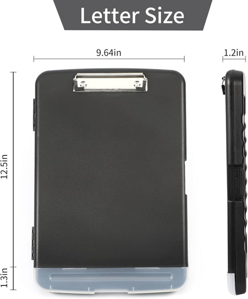 Clipboard with Storage, Large Capacity Nursing Clipboards, Heavy Duty Plastic Case with Pen Holder