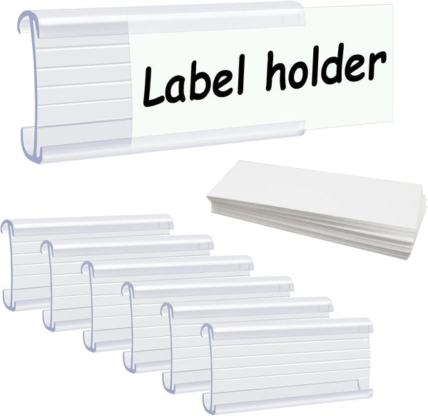 Wire Shelf Label Holders, 30 Pack Plastic Clips Compatible with Metro 1-1/4in Shelves for Label Display