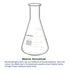 Glass Wide Mouth Erlenmeyer Flask, Borosilicate Glass 500 ml Capacity (Pack of 1)