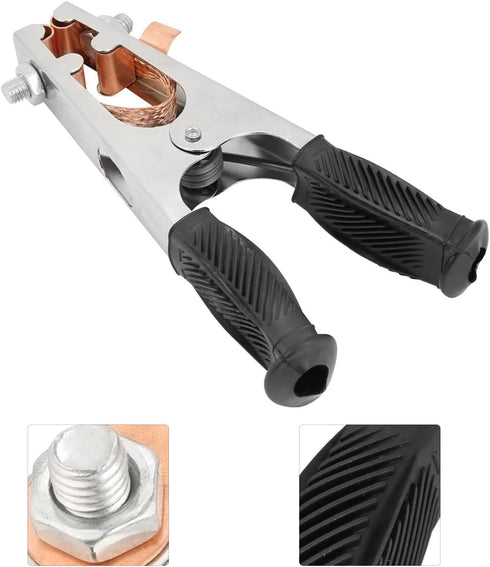 Welding Ground Clamp, 500A Electroplated Earth Clip, Copper Grounding Clamp for Manual Welder