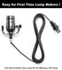 Lamp Rewire Kit, 12 Foot Matching Cord, 3 Way Socket and Essential Hardware, DIY Light Making Kit for Table and Floor