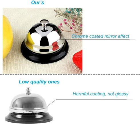 Service Bell, Call Bell, Desk Bell, Big Button, 2 Pack, Improved Version