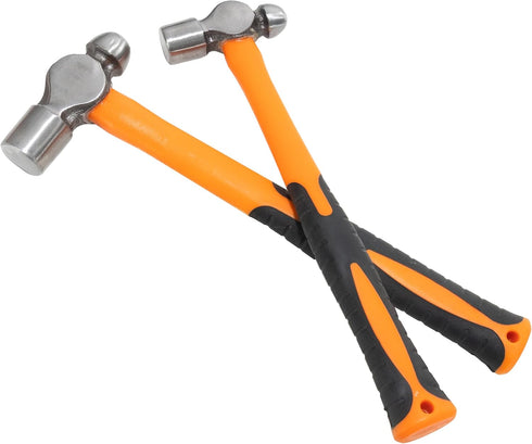 4-Piece Hammer Set, 8 12 16 24oz, Hammer HFS(R) Ball Peen Fiberglass Handle, Blow Striking Ball Pein Handle Tool