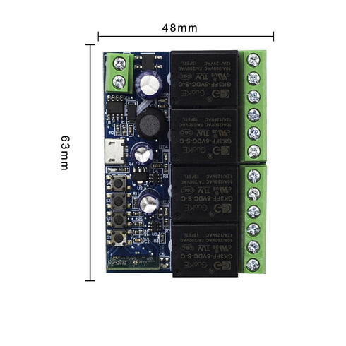 Ewelink WiFi Wireless Smart Relay Module USB 5v 4 Channel for Home Automation, Compatible with Alexa Google Home