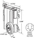 Prime-Line N 6790 1-7/16 In. Mirror Door Roller Assembly, Nylon Flat Roller, for Acme (Single Pack)